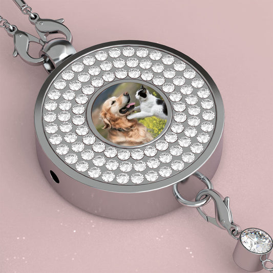 Personalized Car Perfume Photo Name Pendant
