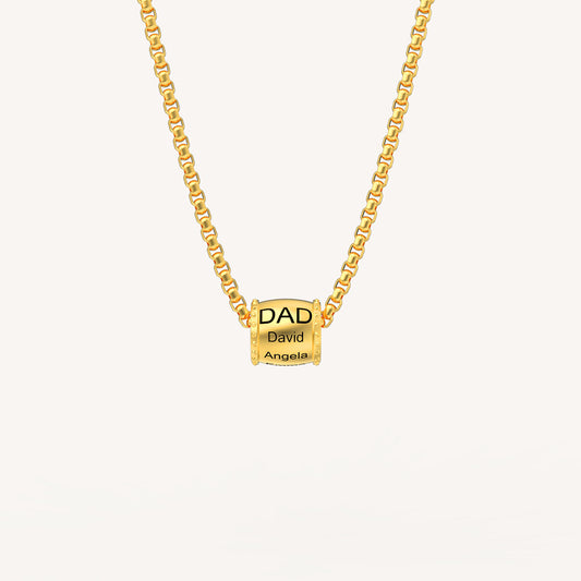 Personalized "DAD" Beaded Necklace