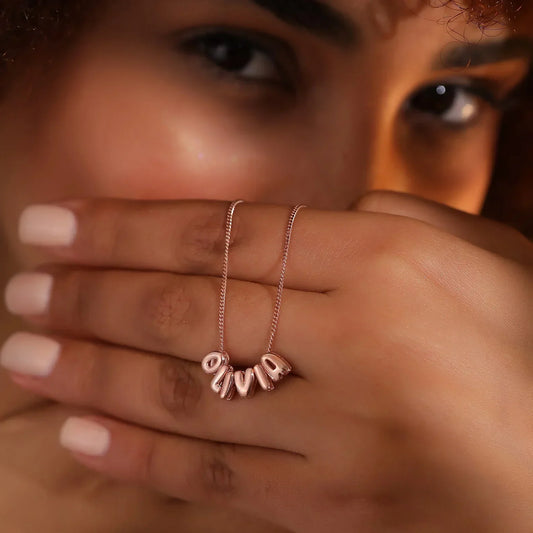Valentine's Day Hot Sale🎁Bubble Name Necklace
