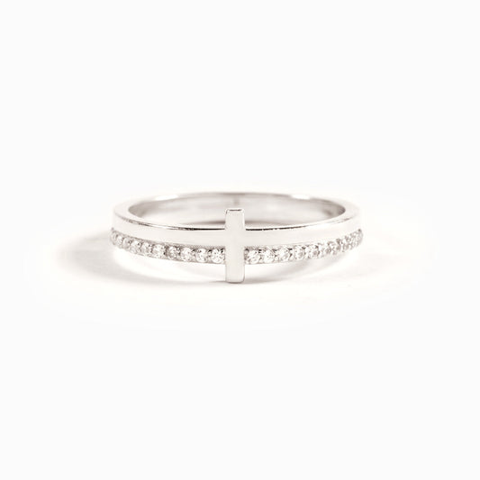 Christian Gifts-Let God Be In Control Golden Cross Ring, Gifts For Women