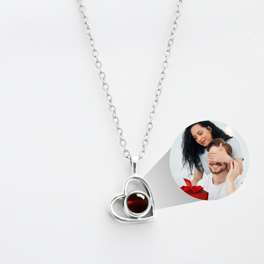 Projection Photo Customed Heart  Necklace