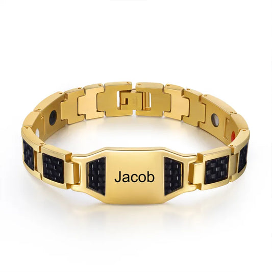 Personalized Men Bracelet wtih Name Custom Stainless Steel Bracelet For Him