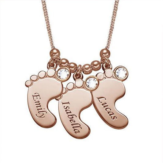Mom Jewelry - Baby Feet Necklace
