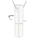 Load image into Gallery viewer, 4 Sides Engraved Name Bar Necklace in Sterling Silver
