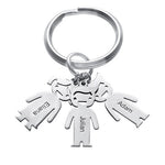 Load image into Gallery viewer, Personalized Keychain with Children Charms
