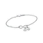 Load image into Gallery viewer, Infinity Anklet with Initial Charms
