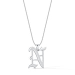 Load image into Gallery viewer, Gothic Initial Necklace
