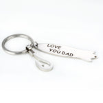 Load image into Gallery viewer, Engraved Fishhook Keychain-Love You Dad

