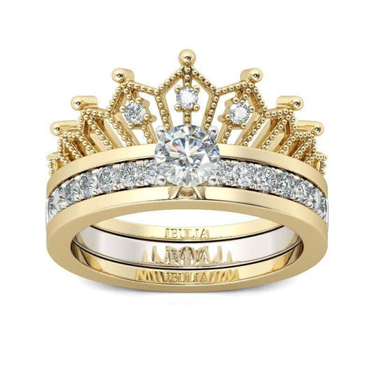 2 in 1 round cut crown sound ring