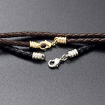 Load image into Gallery viewer, Braided Leather Bracelet with Custom 1-7 Beads
