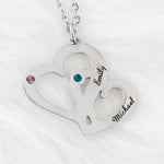 Load image into Gallery viewer, Engraved Two Heart Necklace
