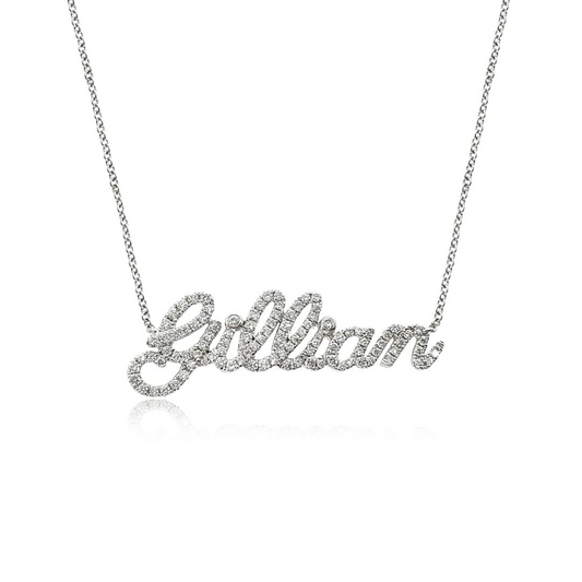 Valentine Gift Personalized Shiny Diamond Name Necklace