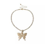 Load image into Gallery viewer, A butterfly necklace set with diamonds💎
