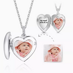 Load image into Gallery viewer, Personalized Heart Shaped Engraved Photo Necklace
