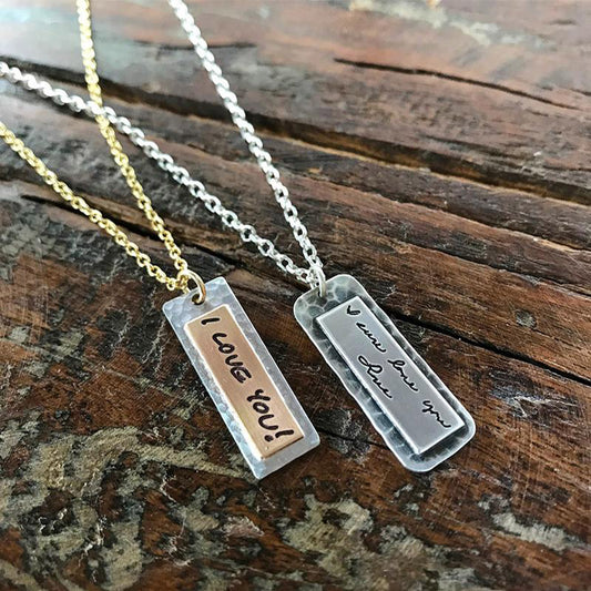 Handwritten Tag Necklace