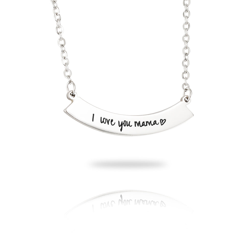 Engraved Bar Necklace For Mother's Day
