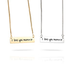 Load image into Gallery viewer, Engraved Bar Necklace For Mother&#39;s Day-I love you mama
