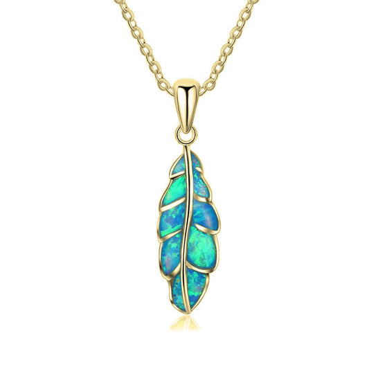 Turquoise Leaf Necklace