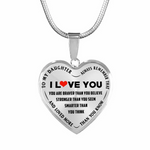 Load image into Gallery viewer, To My Daughter Heart Shaped Necklace- I Love You, more than you konw
