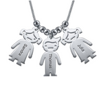 Load image into Gallery viewer, Mother&#39;s Necklace with Engraved Children Charms
