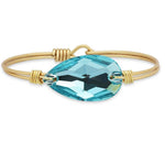 Load image into Gallery viewer, Teardrop Bangle Bracelet in Light Turquoise
