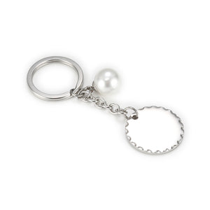 Keychain With Hammered Disc Tag