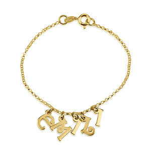 Bracelet with Letter Charms