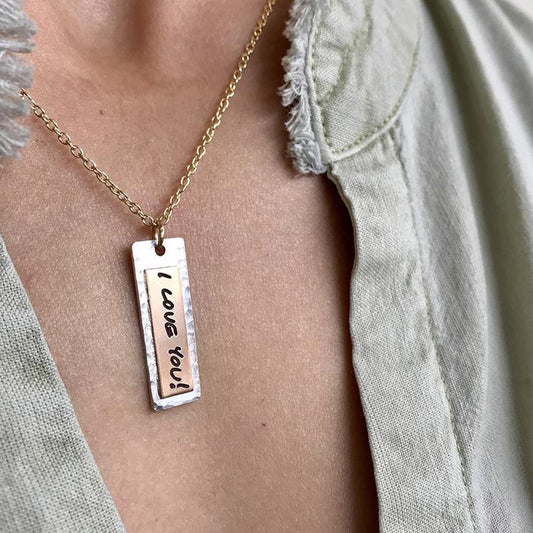 Handwritten Tag Necklace