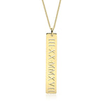 Load image into Gallery viewer, Vertical Roman Numeral Necklace
