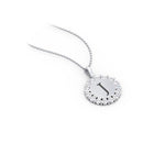 Load image into Gallery viewer, Initial Halo Disc Necklace with rhinestone
