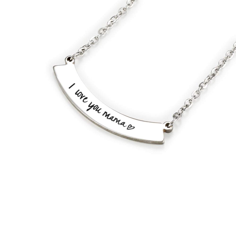 Engraved Bar Necklace For Mother's Day