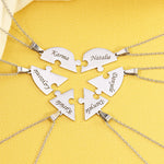 Load image into Gallery viewer, Christmas Family Gift Personalized Heart Puzzle Necklace or Keychain
