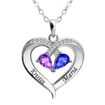Load image into Gallery viewer, Valentine&#39;s Day Gift Forever Love Birthstone &amp; Diamond Heart Pendant Necklace🎀
