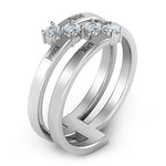 Load image into Gallery viewer, Diagonal Dazzle Ring With 4-5 Birthstones
