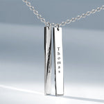 Load image into Gallery viewer, Vertical Two Bar Necklace with Engraving
