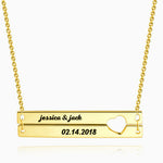 Load image into Gallery viewer, Engraved Double Bar Necklace
