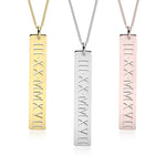 Load image into Gallery viewer, Vertical Roman Numeral Necklace
