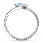Load image into Gallery viewer, Double-Heart Birthstone Promise Ring
