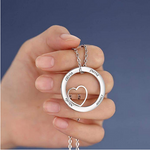 Load image into Gallery viewer, Personalized Love Heart Pendant Engraved Mothers Charm Necklace
