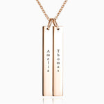 Load image into Gallery viewer, Vertical Two Bar Necklace with Engraving
