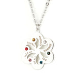 Load image into Gallery viewer, Heart in Heart Necklace with Birthstones
