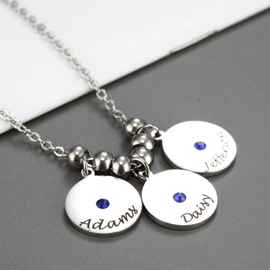 Mother Necklace with Kids Names-Free engraving your kids name