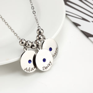 Mother Necklace with Kids Names-Free engraving your kids name
