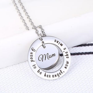 Personalized Photo Necklace With Carved Names