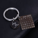 Load image into Gallery viewer, Black Gun Color Customize Birthday Calendar KeyChains
