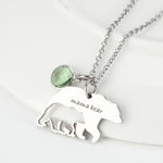 Load image into Gallery viewer, Mama Bear Necklace With Birthstone For Mother&#39;s Day
