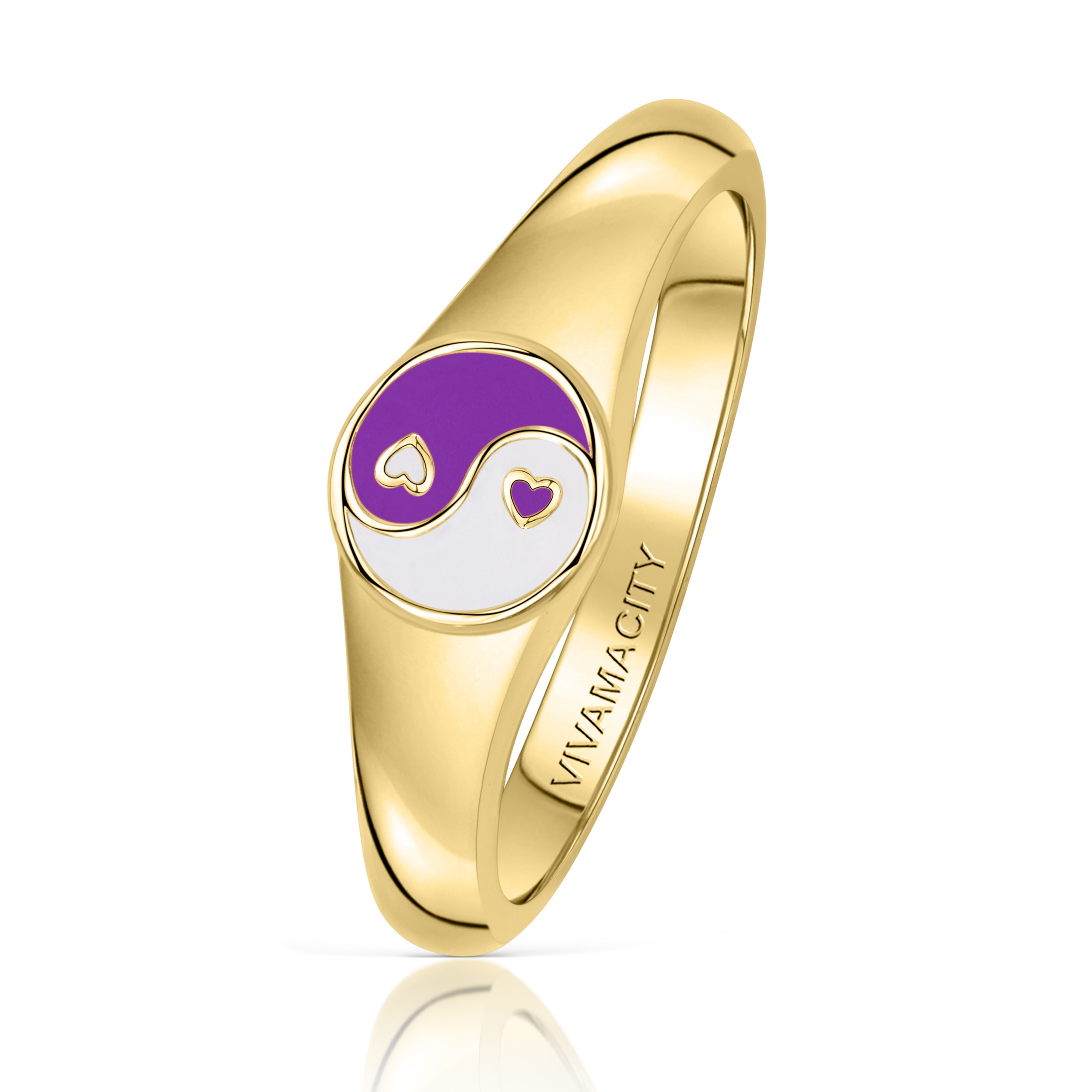 Violet Opposites Attract Ring