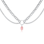 Load image into Gallery viewer, Rose Quartz Double Chain Choker

