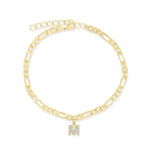 Load image into Gallery viewer, Diamond Initial Anklet

