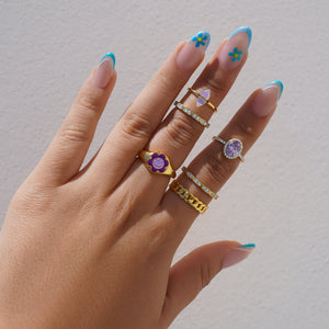 Violet Bloom Ring
